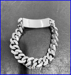 103 gr. Gourmette argent massif homme Jamais Porté Avec Poinçon Crab (800/1000)