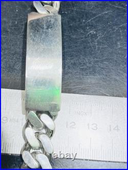 103 gr. Gourmette argent massif homme Jamais Porté Avec Poinçon Crab (800/1000)