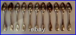 11 petites cuillères à café en argent massif poinçon minerve poids 147grs#5325#