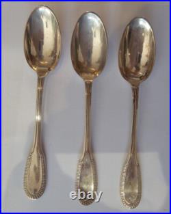 11 petites cuillères à café en argent massif poinçon minerve poids 147grs#5325#