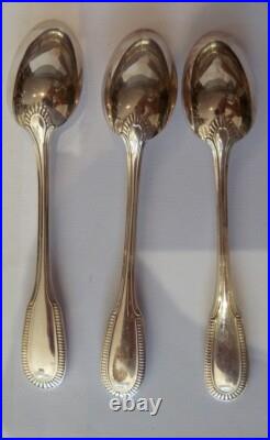 11 petites cuillères à café en argent massif poinçon minerve poids 147grs#5325#