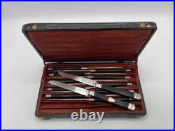 12 Couteaux A Fruits En Argent Massif Poincon Vieillard Coq Poitiers 1809 1819