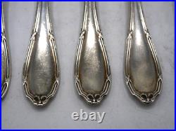 12 Fourchettes A Gateaux En Argent Massif Poincon Minerve Modele Filets Rubans