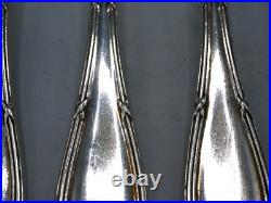 12 Fourchettes A Gateaux En Argent Massif Poincon Minerve Modele Filets Rubans