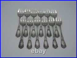 12 Fourchettes A Huitres En Argent Massif Poincon Minerve 1 Er Titre Louis XV