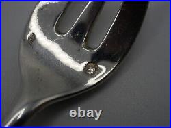 12 Fourchettes A Huitres En Argent Massif Poincon Minerve Modele Medaillon