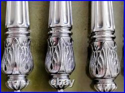 12 couteaux argent massif poinçon Minerve Paris style Empire Napoléon