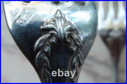 12 couverts argent massif minerve au 3ème étrange poinçon, noblesse 858 g