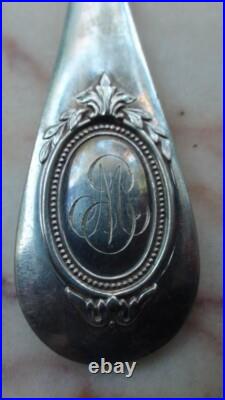 12 couverts argent massif minerve au 3ème étrange poinçon, noblesse 858 g