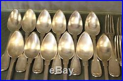 12 fourchettes 12 cuillères argent massif 19e poinçon Minerve silver fork spoon