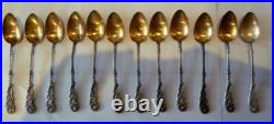 12 petites cuillères en argent massif poinçon minerve #5292#