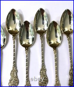 12 petites cuillères vermeil poinçon MINERVE 11,7 cm café thé moka argent massif