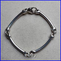 24,2g Bracelet articulé en Argent 925 poinçon minerve. XXème