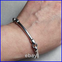 24,2g Bracelet articulé en Argent 925 poinçon minerve. XXème