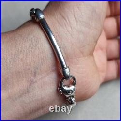 24,2g Bracelet articulé en Argent 925 poinçon minerve. XXème