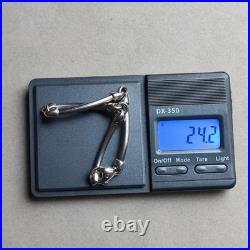 24,2g Bracelet articulé en Argent 925 poinçon minerve. XXème