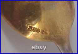 24 Cuillères à Moka Argent 800 Vermeil Poinçons Allemands Art Déco