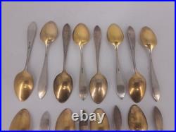 24 Cuillères à Moka Argent 800 Vermeil Poinçons Allemands Art Déco