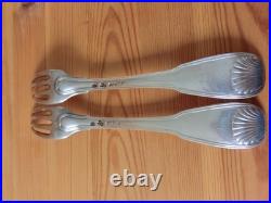 2 Fourchettes Anciennes Argent Massif Poincons Fermiers Generaux