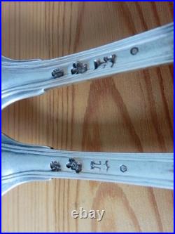 2 Fourchettes Anciennes Argent Massif Poincons Fermiers Generaux