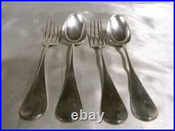2 PAIRES COUVERTS ARGENT MASSIF POINÇON MINERVE SILVER FORK SPOON 182 grs