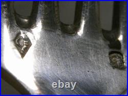 2 PAIRES COUVERTS ARGENT MASSIF POINÇON MINERVE SILVER FORK SPOON 182 grs