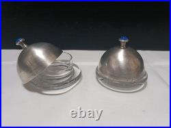 2 beurrier individuel poinçonné maître orfèvre RP orfèvre minerve 2 art déco