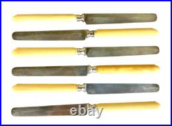 2 coffrets 6 couteaux lames en argent massif Poinçon Minerve 800 12 couteaux 2 coffrets 6 couteaux lames en argent massif Poinçon Minerve 800 12 couteaux