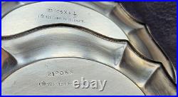 2 coupelles argent massif à décor filets contour Poinçons anglais et allemands