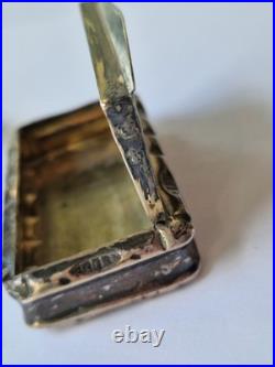 2 x Boite à tabac pilulier argent massif? Poinçon Minerve Tabatière XXeme 74gr