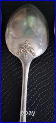 4 CUILLÈRES A SOUPE ARGENT MASSIF POINCON MINERVE 290 Gr