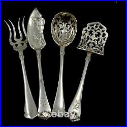 4 Couverts À Mignardises Henri Soufflot en argent massif poinçon Minerve