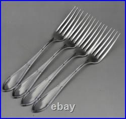 4 Fourchettes à dessert 17.5CM en argent massif poinçon suisse poids 162 G