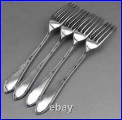 4 Fourchettes à dessert 17.5CM en argent massif poinçon suisse poids 162 G