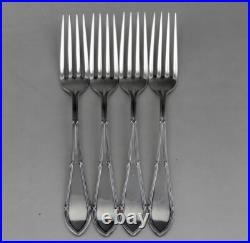 4 Fourchettes à dessert 17.5CM en argent massif poinçon suisse poids 162 G