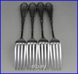 4 Fourchettes à dessert 17.5CM en argent massif poinçon suisse poids 162 G
