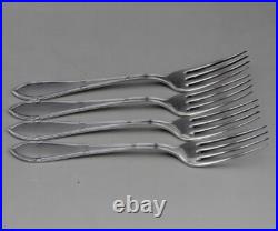 4 Fourchettes à dessert 17.5CM en argent massif poinçon suisse poids 162 G