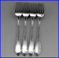4 Fourchettes à dessert 17.5CM en argent massif poinçon suisse poids 162 G