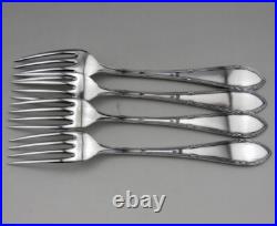 4 Fourchettes à dessert 17.5CM en argent massif poinçon suisse poids 162 G