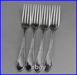 4 Fourchettes à dessert 17.5CM en argent massif poinçon suisse poids 162 G
