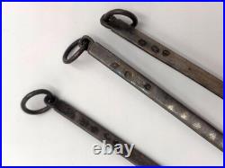 4 HATELETS BROCHETTES ARGENT MASSIF POINCONS TETE FEMME GRECQUE COQ JBSL XVIIIem