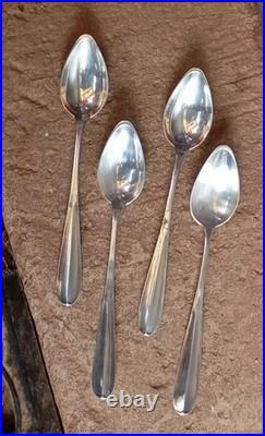 4 Petites Cuillères en Argent Massif Allemagne XIX°poinçons à Identifier