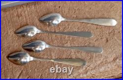 4 Petites Cuillères en Argent Massif Allemagne XIX°poinçons à Identifier