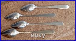 4 Petites Cuillères en Argent Massif Allemagne XIX°poinçons à Identifier