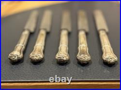 5 Couteaux PARIS En Argent Massif Poinçon Minerve