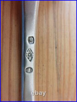 5 Grandes Cuilleres Anciennes Argent Massif Poincon Vieillard