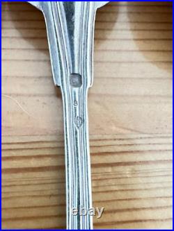 5 Petites Cuillères Poinçons Minerve Argent Massif Modèle Filets XIXe monogramme 5 Petites Cuillères Poinçons Minerve Argent Massif Modèle Filets XIXe monogramme