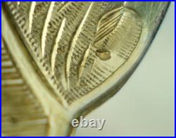 6 Anciennes Cuillères Russe Thé Café, Argent Massif et Vermeil Poinçon Sanglier