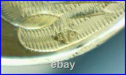 6 Anciennes Cuillères Russe Thé Café, Argent Massif et Vermeil Poinçon Sanglier