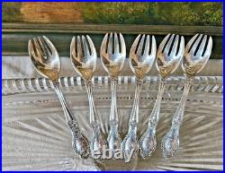 6 Anciennes Fourchettes Tiffany & Co Sterling Argent Massif Poincon Cygne